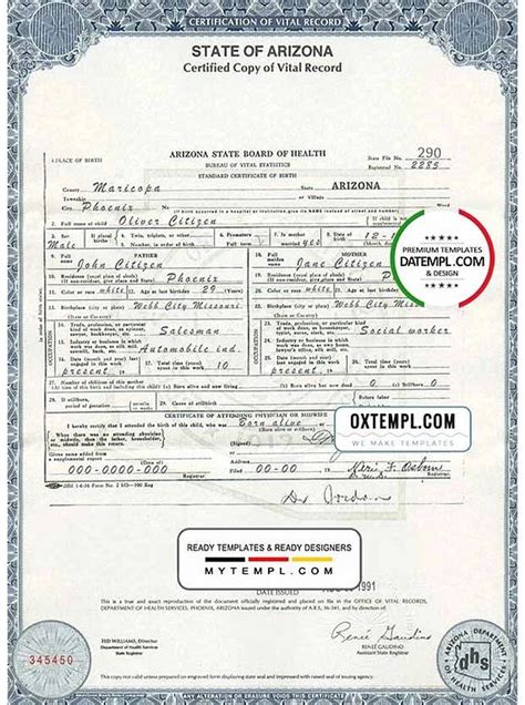 arizona vital records birth certificates.